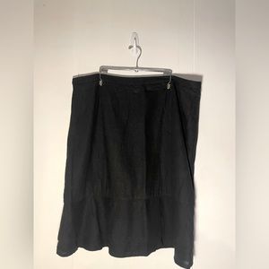 Laura linen blend lined black skirt